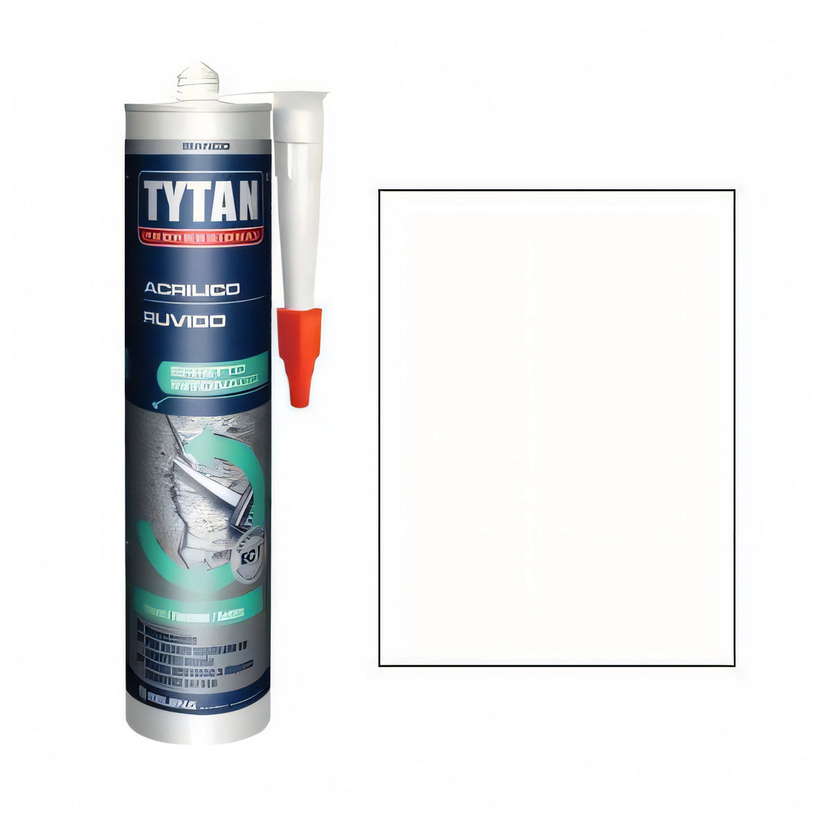 Cartuccia di silicone acrilico Tytan effetto intonaco, ruvido, bianco 300 ml
