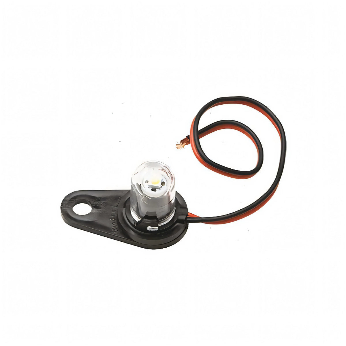 Luce LED bianca per segnavento Windex con base nera e cavi rosso-nero