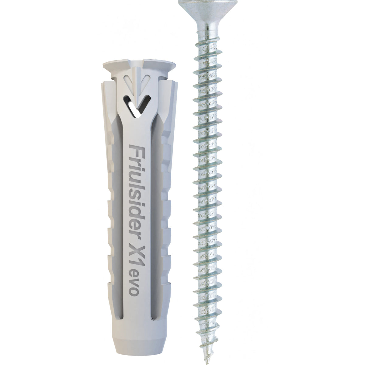 Tassello Friulsider X1 evo con vite TPS zincata bianca Ø6x30 mm